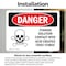 Signmission Cyanide Solution Danger Sign, Vinyl Decal, 10in W x 7in L, 2PK OS-2PACK-DS-D-710-L-1113 - alternate 2